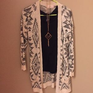 Tan & Black Aztec Cardigan